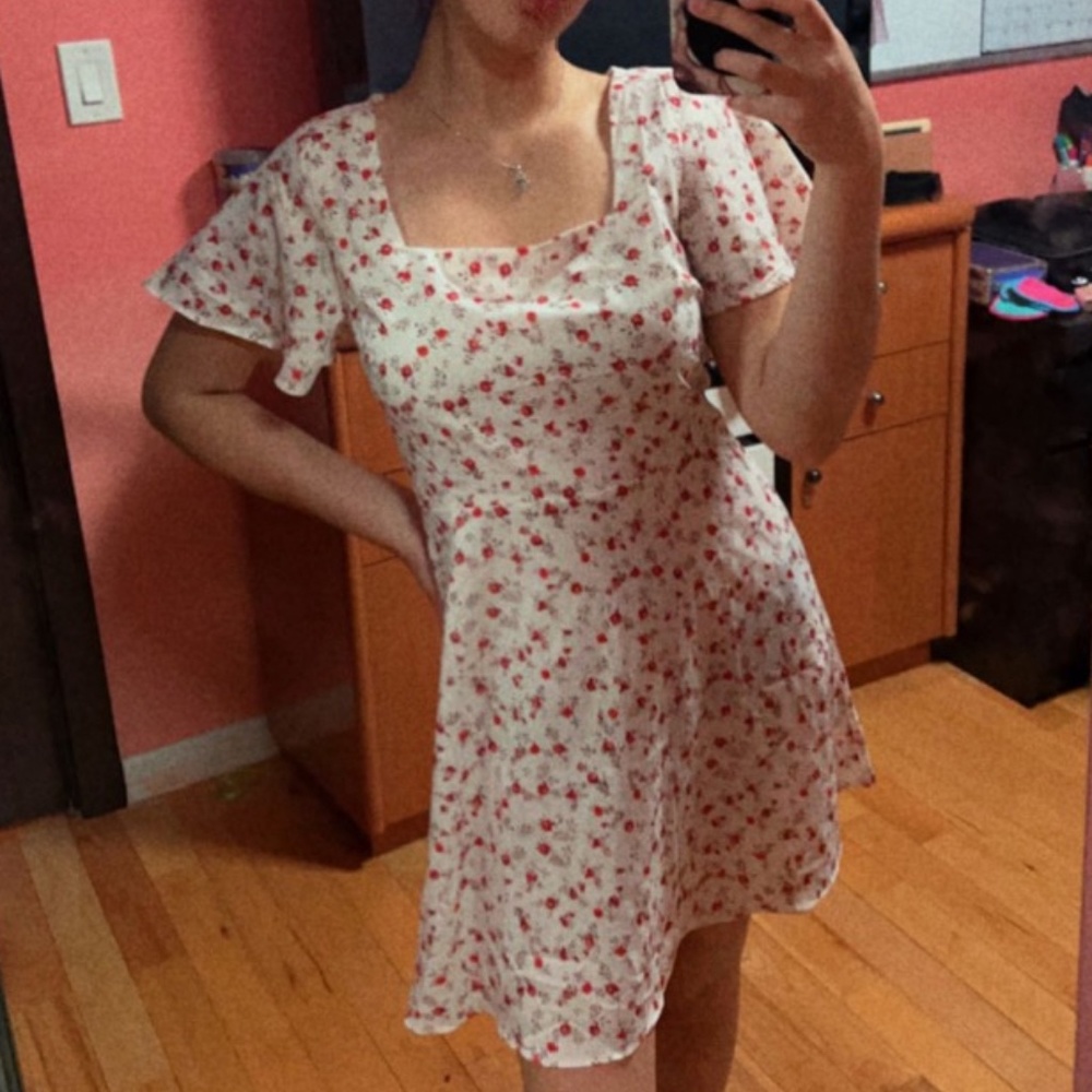 Ditsy Floral Square Neck Sundress